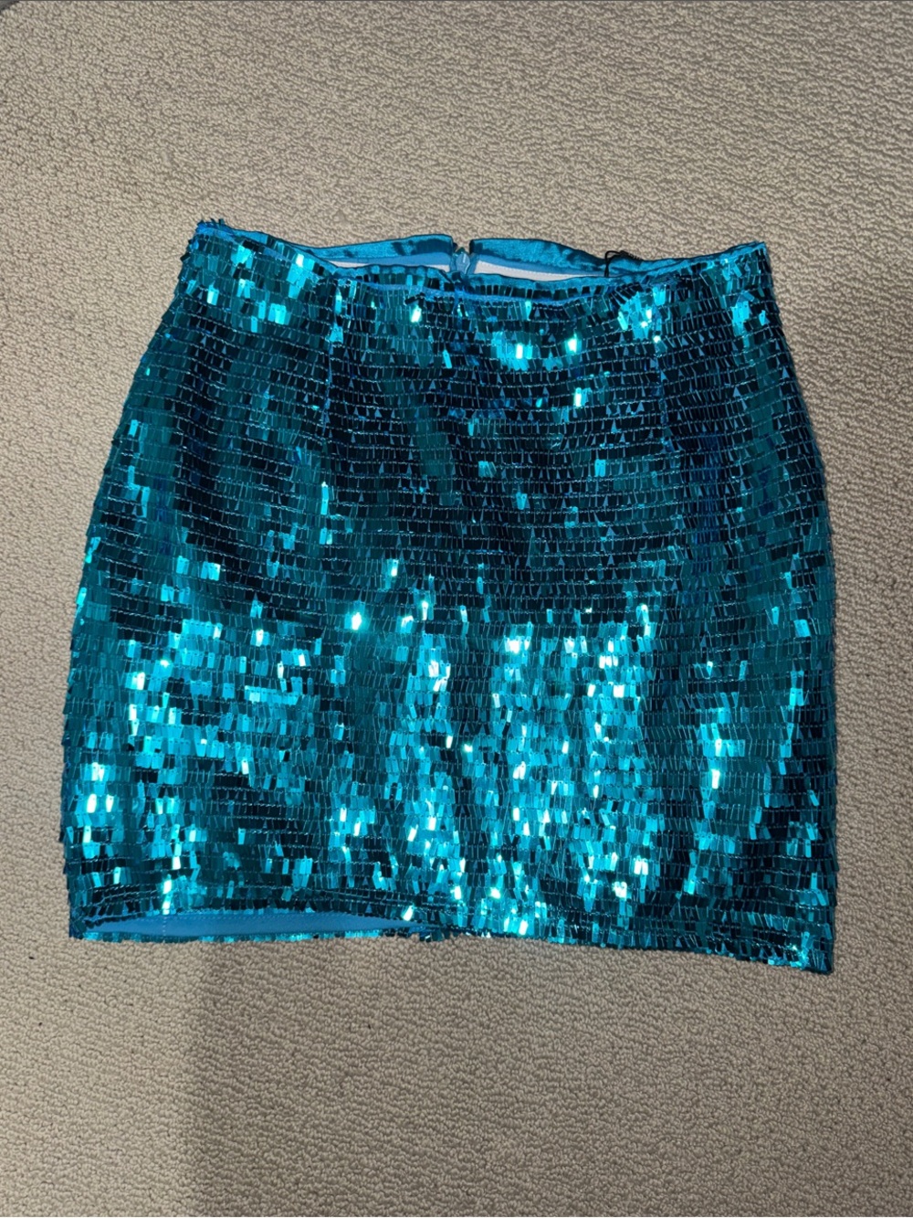 Kyo The Brand Teal Sequin Mini Skirt